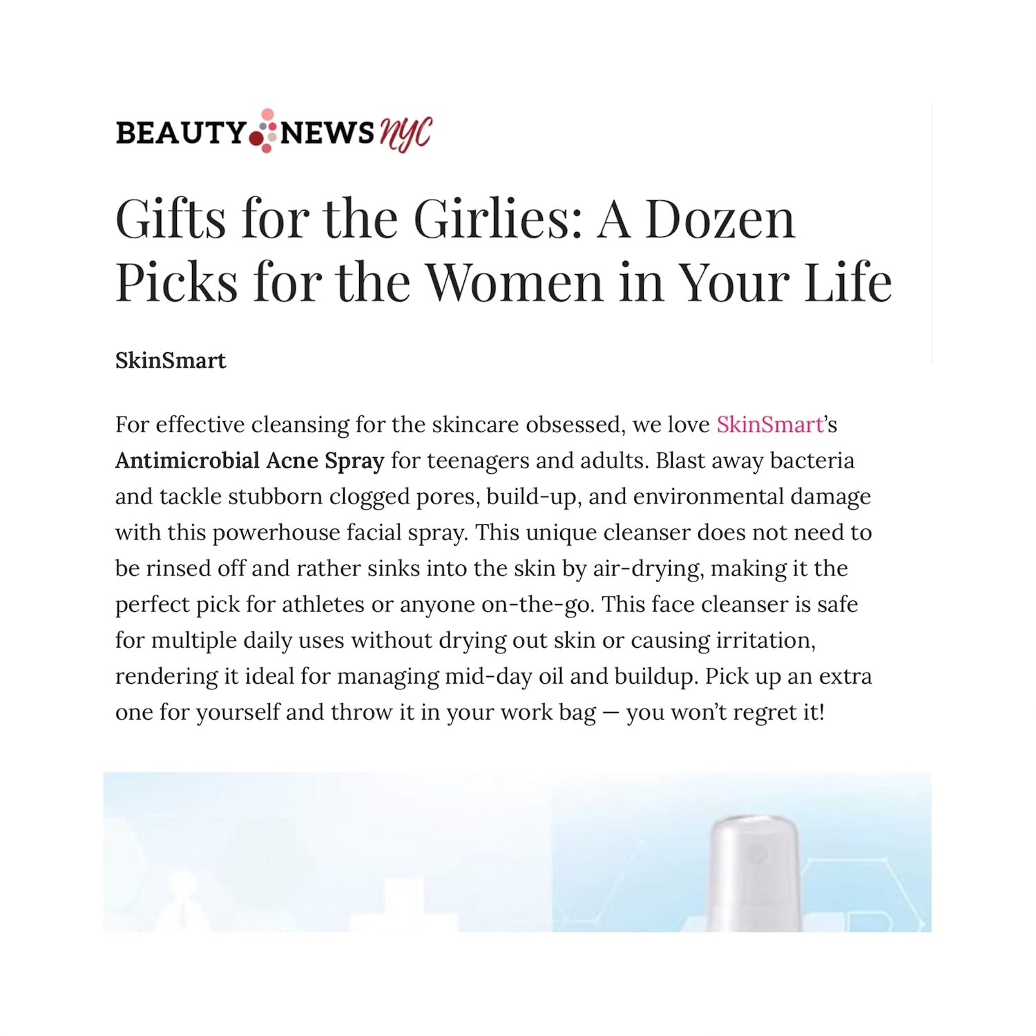 SkinSmart Featured in Beauty News NYC