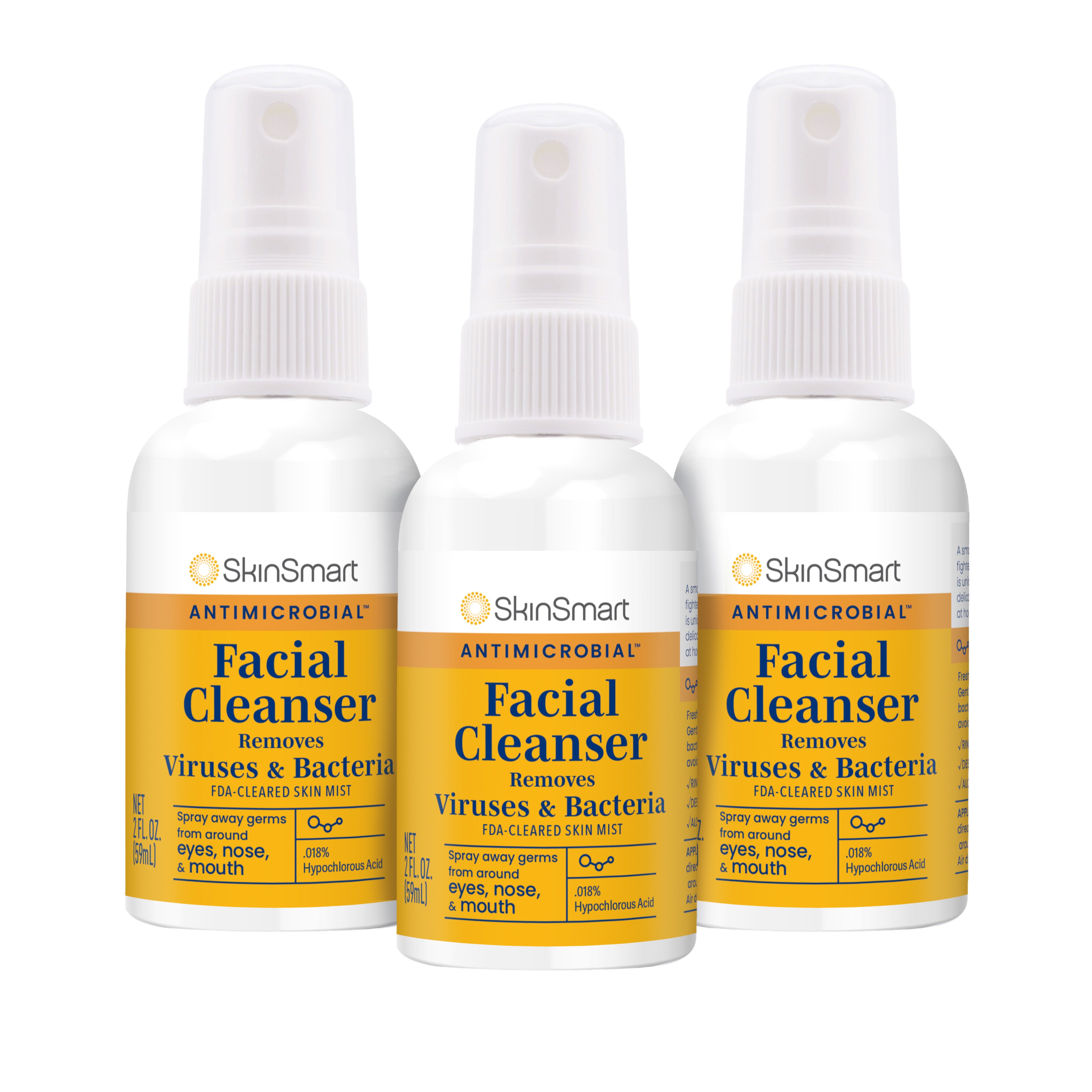 SkinSmart Antimicrobial Facial Cleanser Removes Viruses & Bacteria