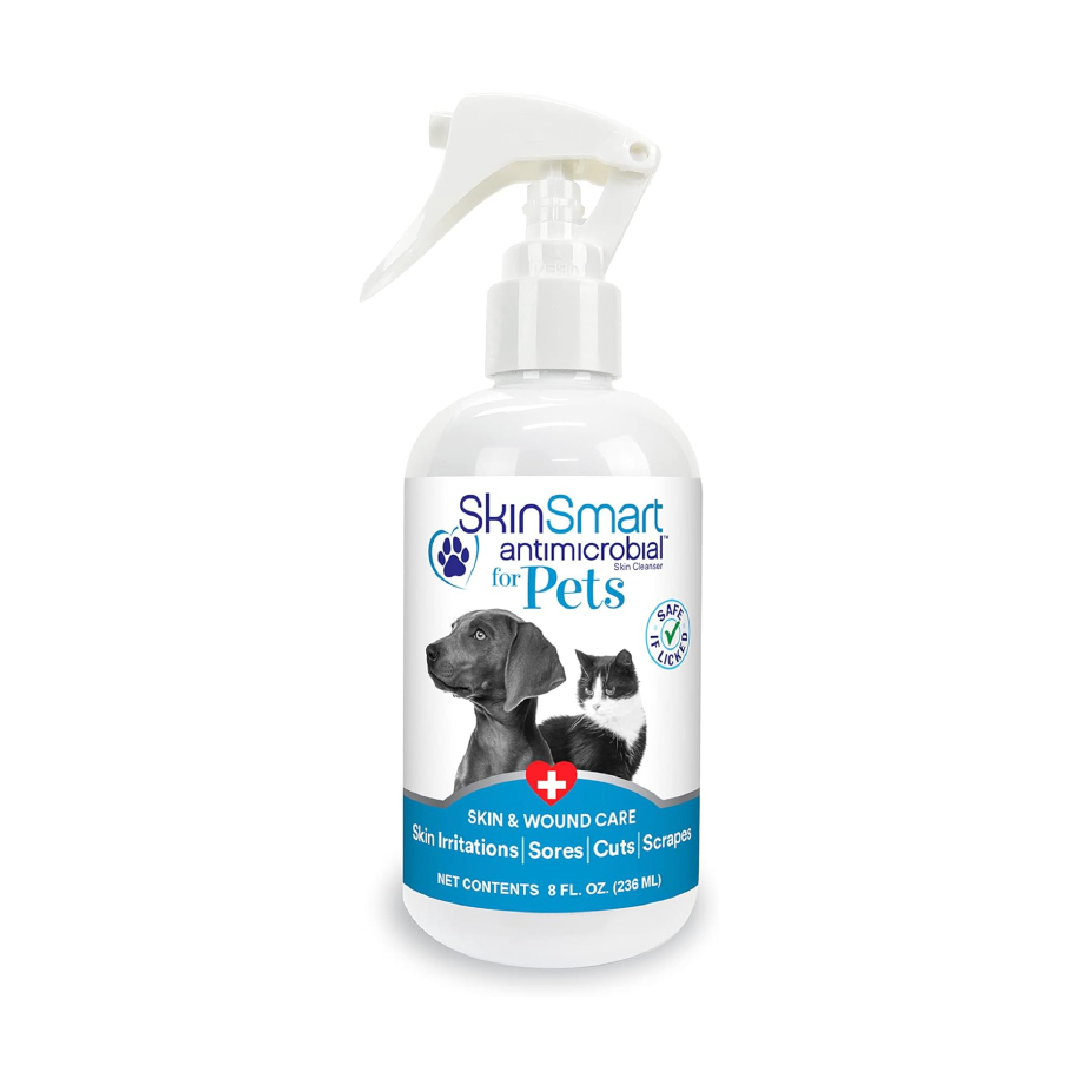 SkinSmart Antimicrobial Skin and Wound Care for Pets, Removes Bacteria to Promote Healing and Relieves Itch
