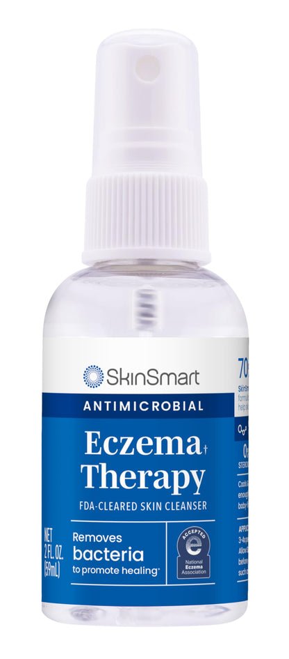 SkinSmart Antimicrobial Eczema Therapy Travel Size 2 Ounce Clear Spray (Pack of 3)